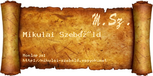 Mikulai Szebáld névjegykártya